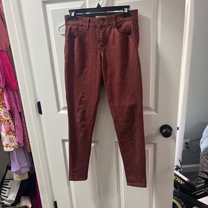 Rust skinny jeans